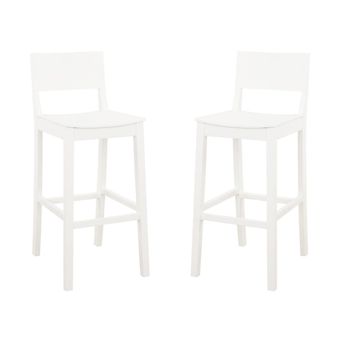 Linon Sera Barstool (Set of 2), White, large