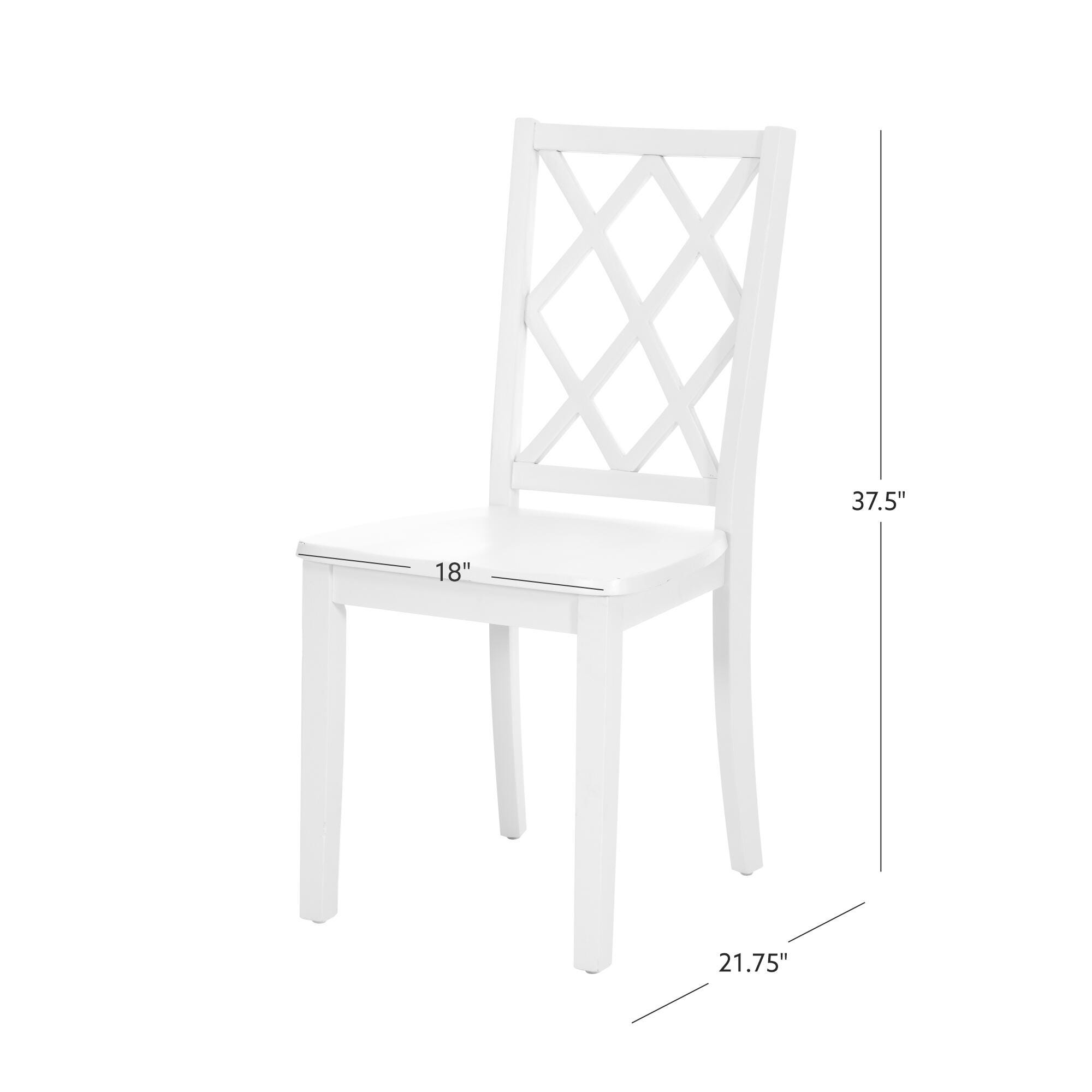 Linon Kolt Dining Chair, White, large