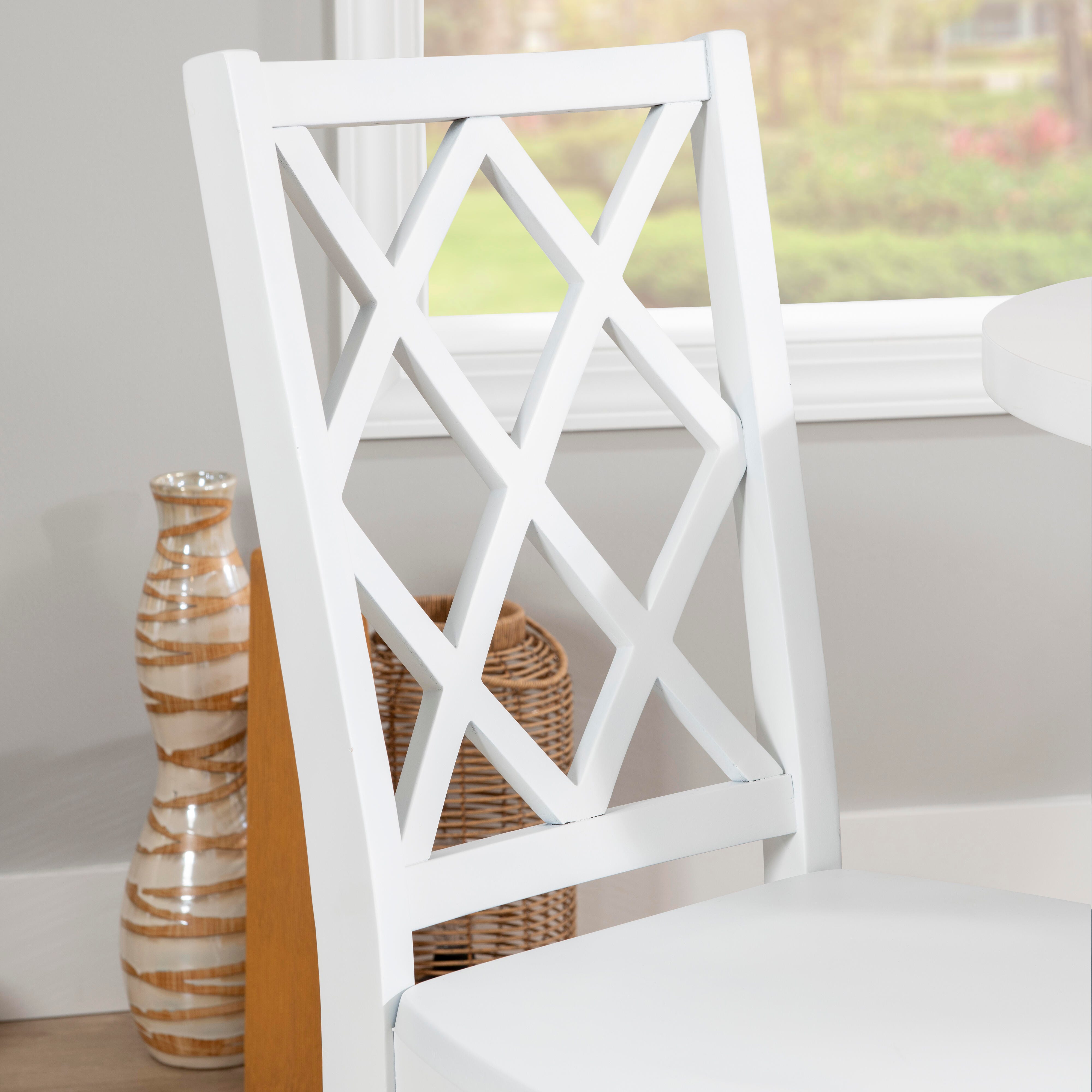 Linon Kolt Dining Chair, White, large