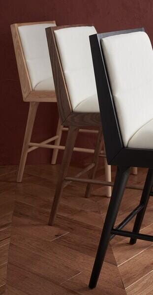 Safavieh Laycee Counter Stool (Set of 2), White/Black, large