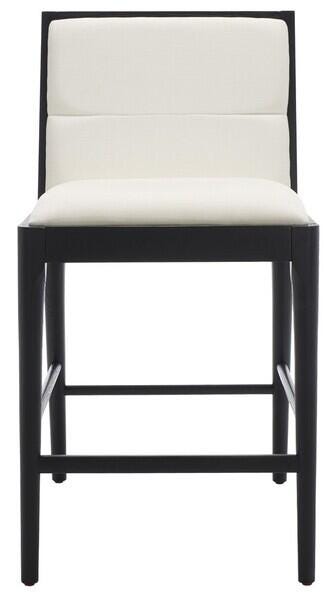 Safavieh Laycee Counter Stool (Set of 2), White/Black, large