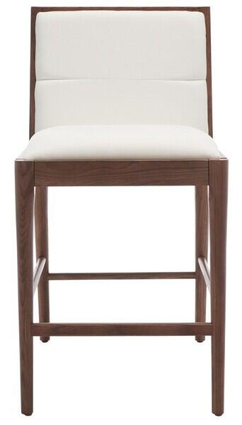 Safavieh Laycee Counter Stool (Set of 2), White/Walnut, large