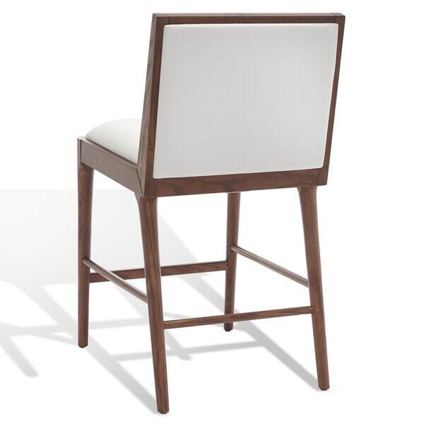 Safavieh Laycee Counter Stool (Set of 2), White/Walnut, large