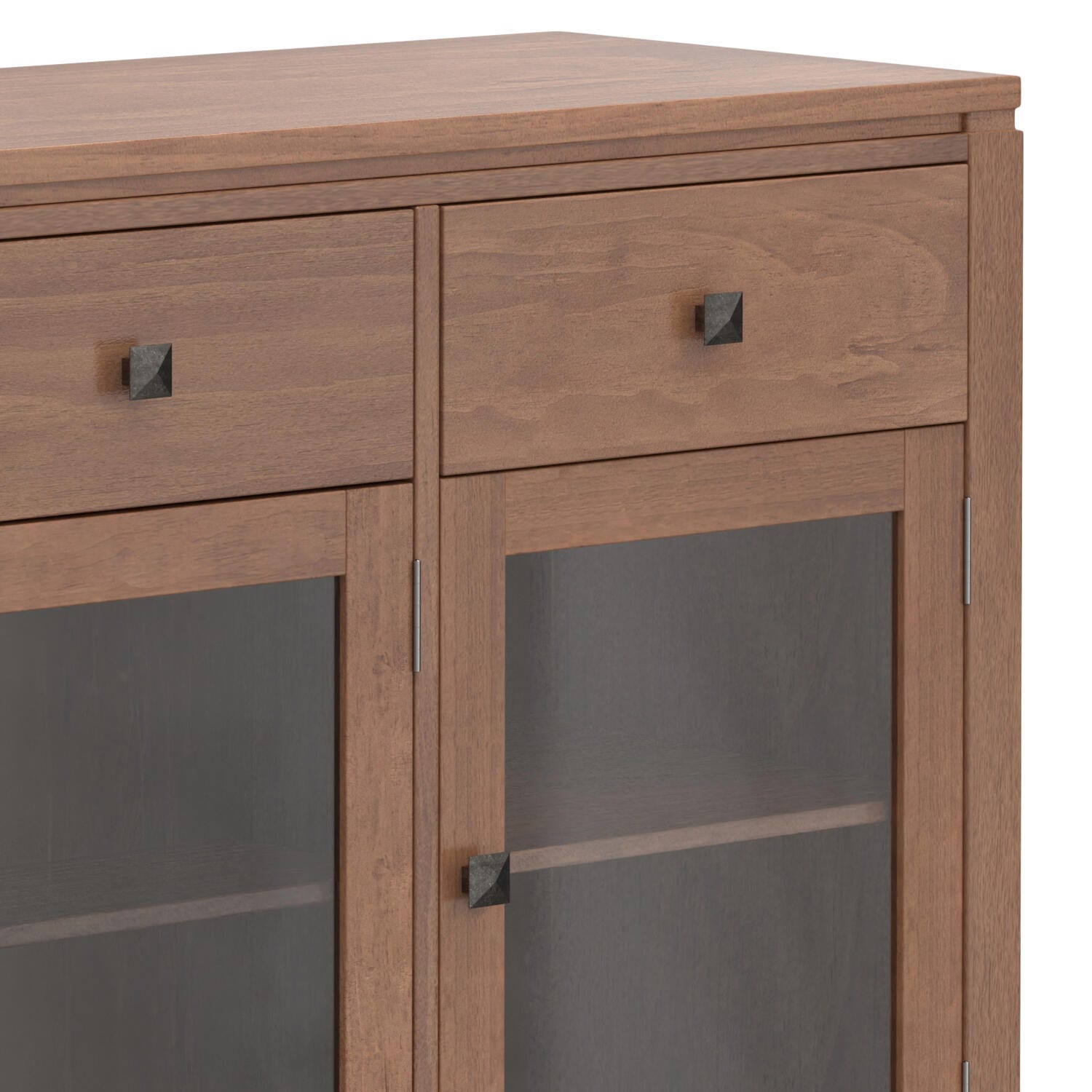 Simpli Home Cosmopolitan Sideboard Buffet, Medium Saddle Brown, large