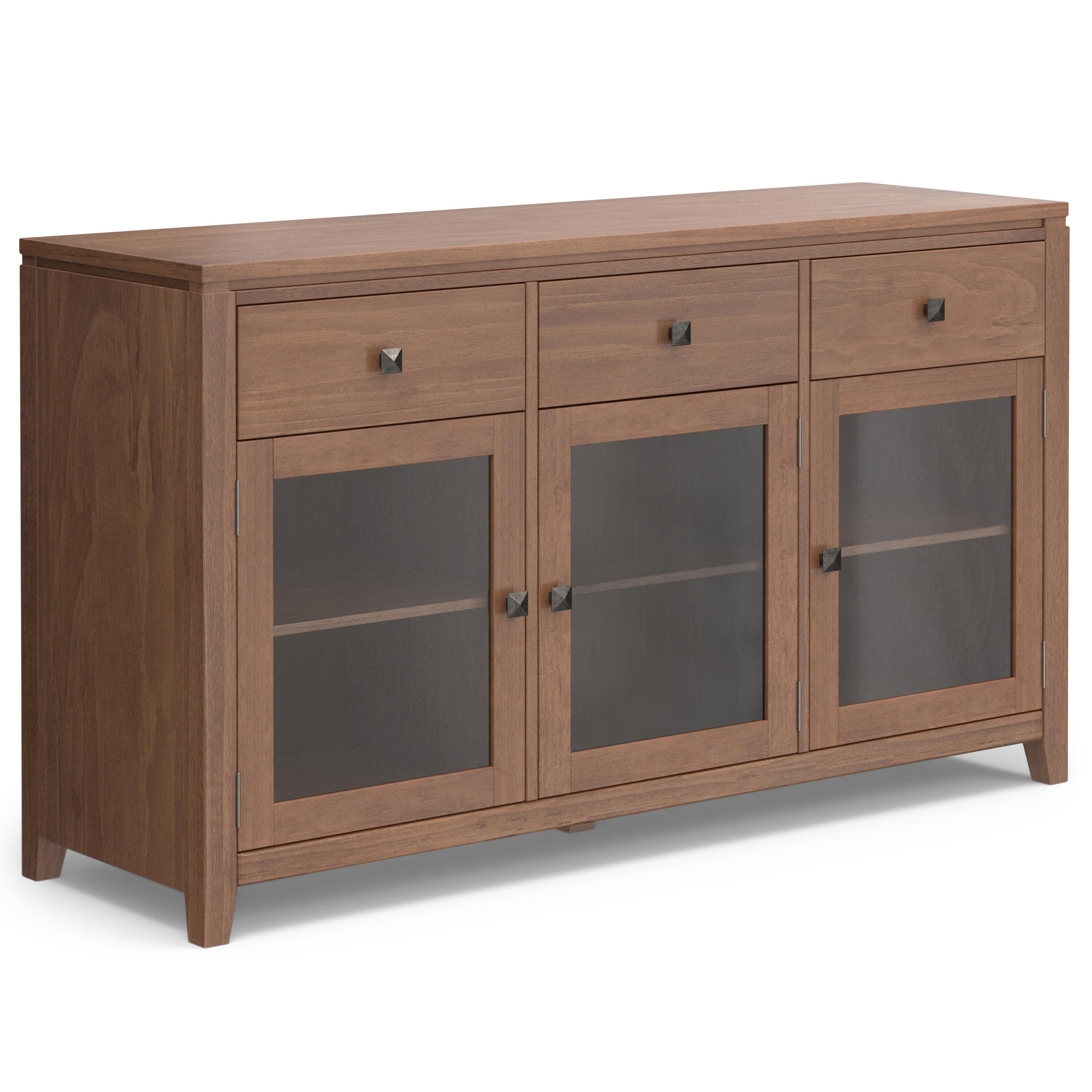 Simpli Home Cosmopolitan Sideboard Buffet, Medium Saddle Brown, large