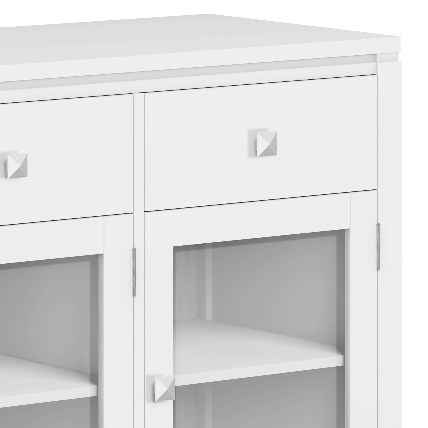 Simpli Home Cosmopolitan Sideboard Buffet, White, large