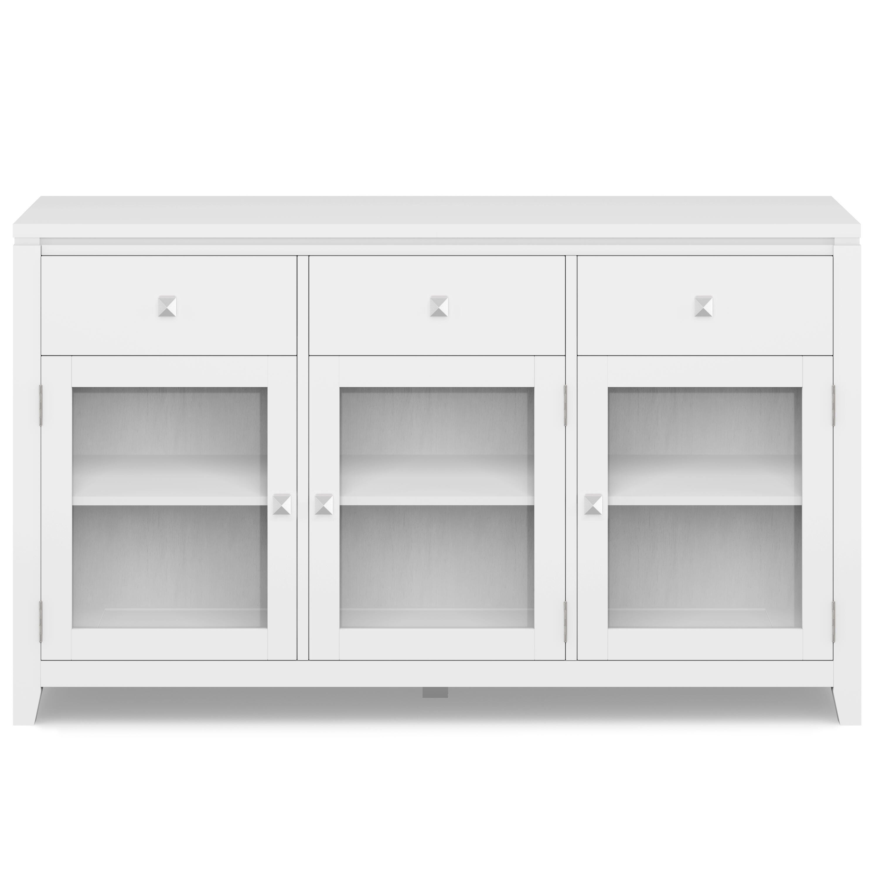 Simpli Home Cosmopolitan Sideboard Buffet, White, large
