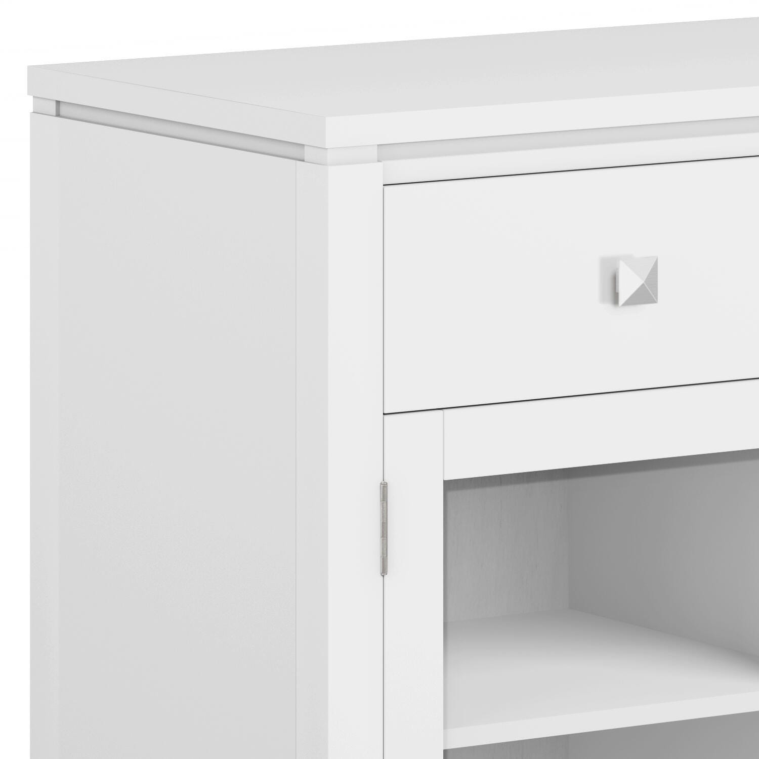 Simpli Home Cosmopolitan Sideboard Buffet, White, large