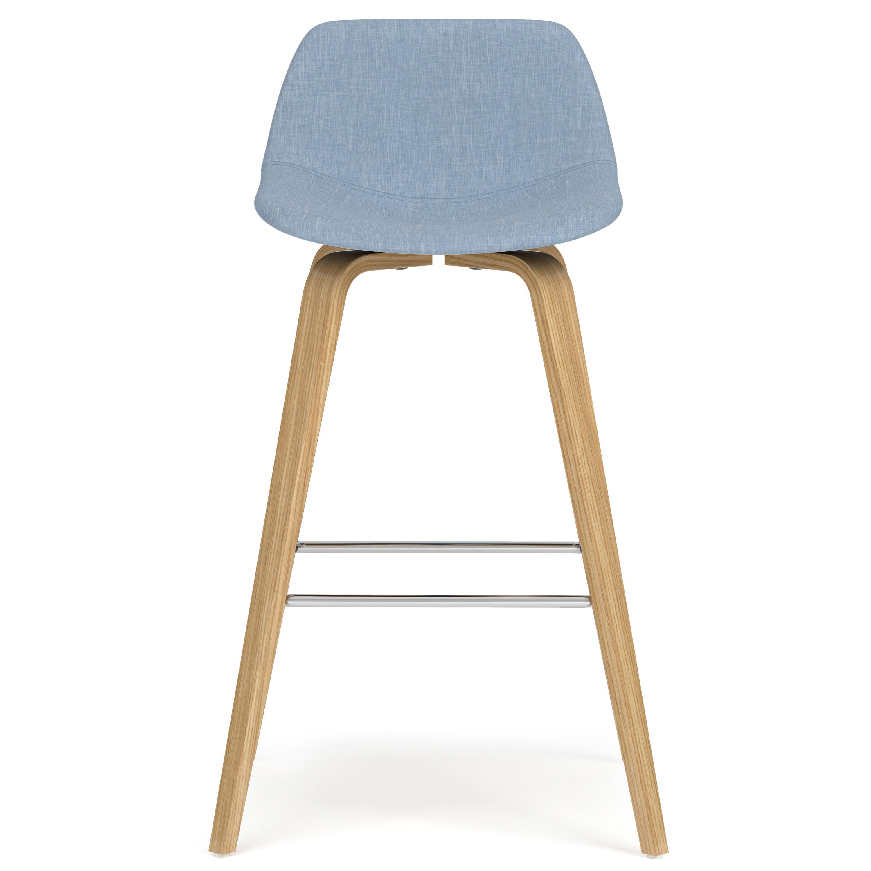 Simpli Home Randolph Counter Height Bar Stool (Set of 2), Denim Blue, large