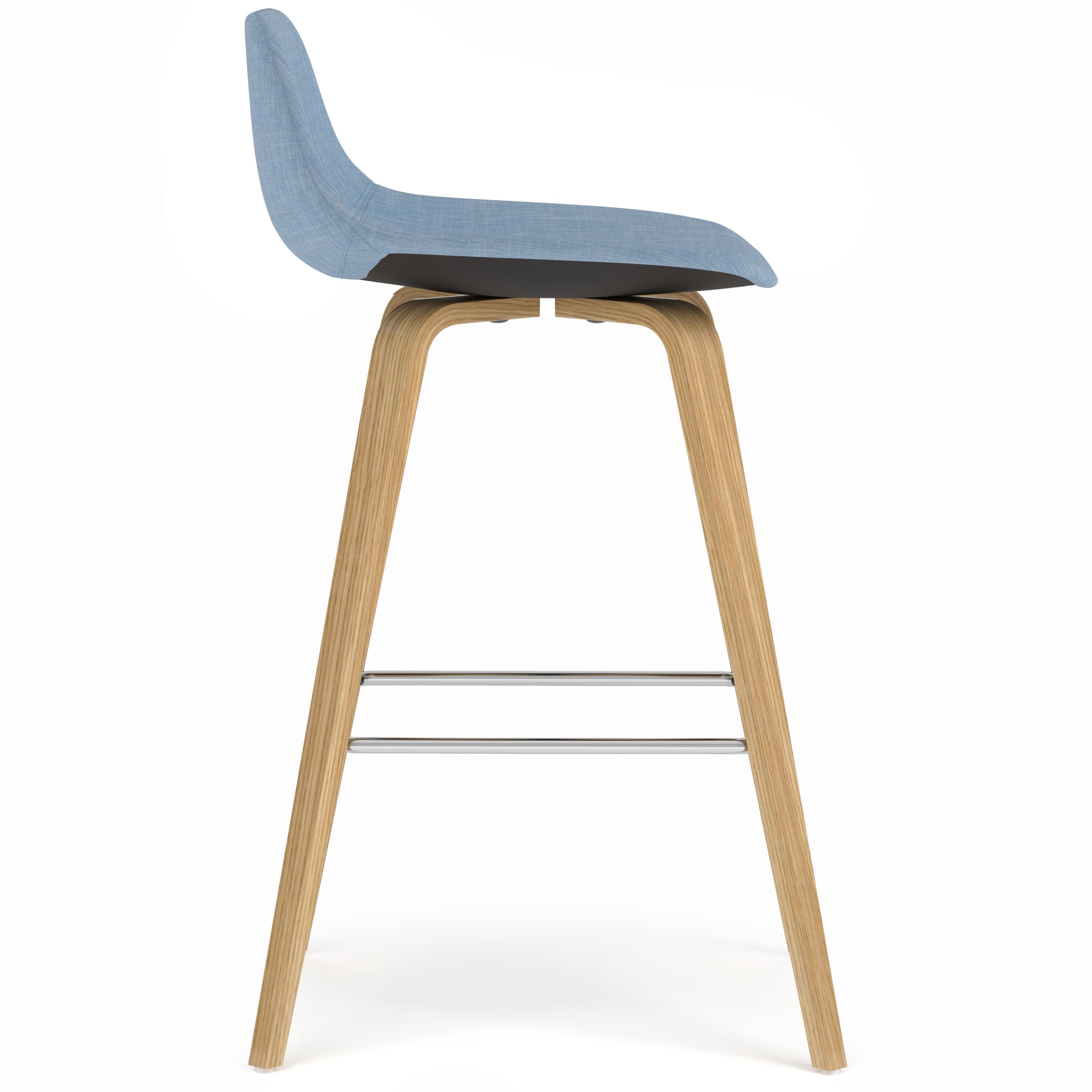 Simpli Home Randolph Counter Height Bar Stool (Set of 2), Denim Blue, large