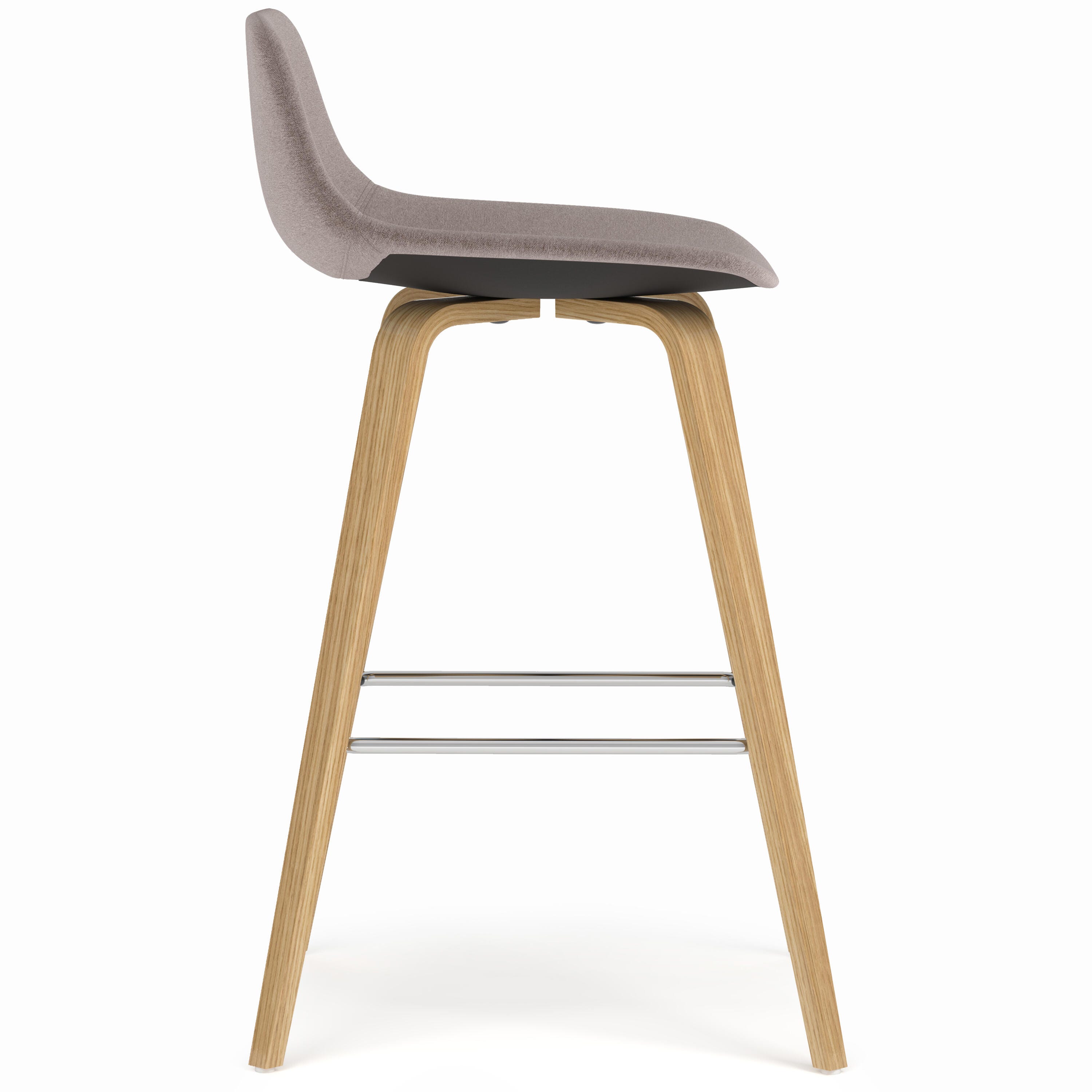 Simpli Home Randolph Counter Height Bar Stool (Set of 2), Mocha, large
