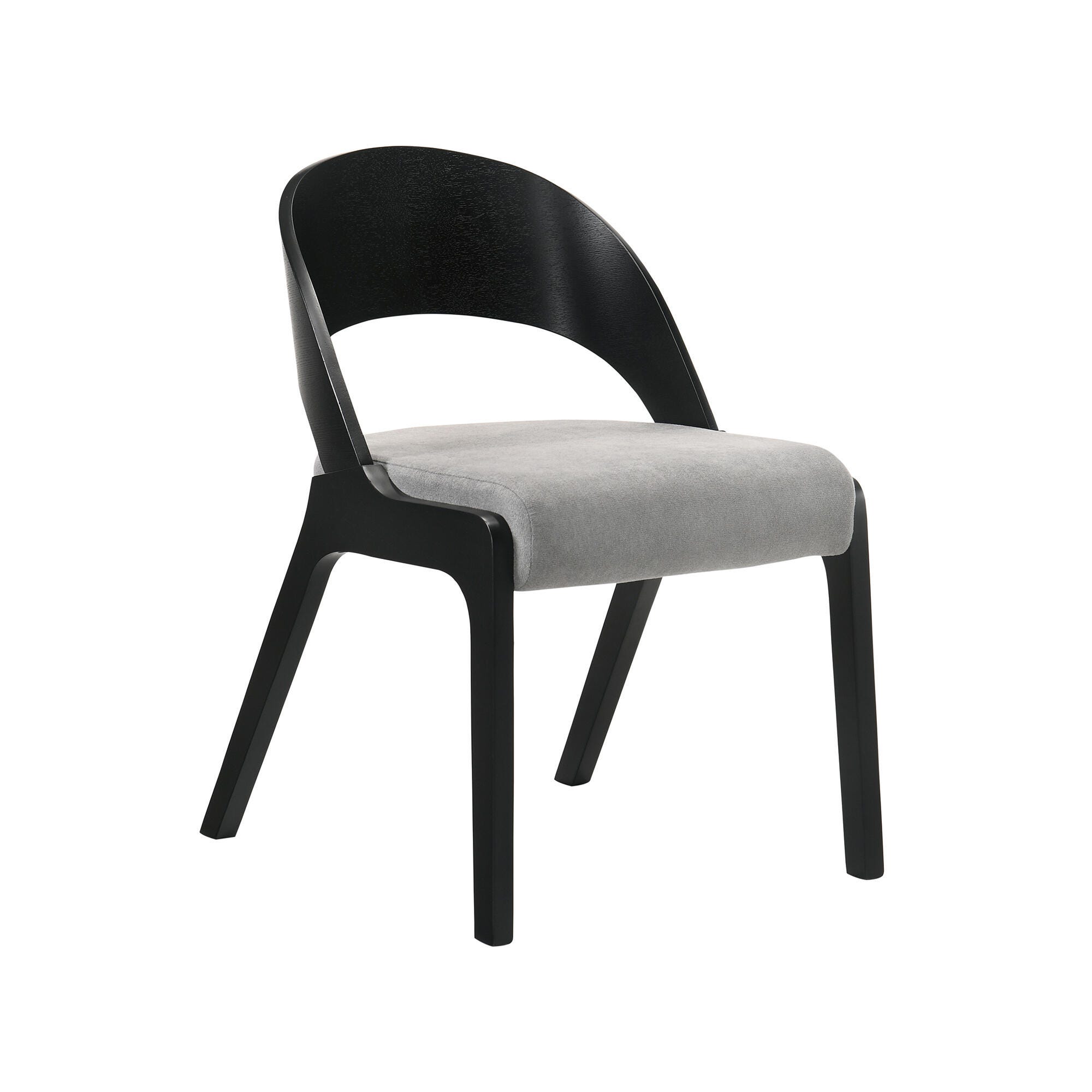 Polly Dining Chair (Set of 2), Gray/Black, large