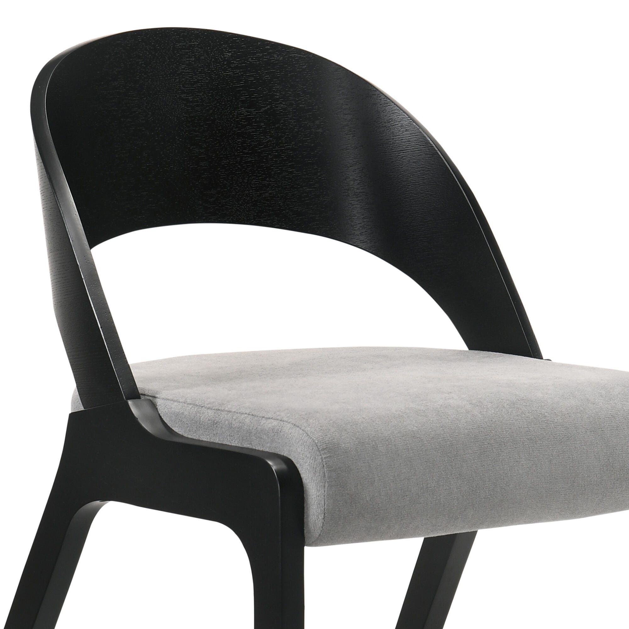 Polly Dining Chair (Set of 2), Gray/Black, large