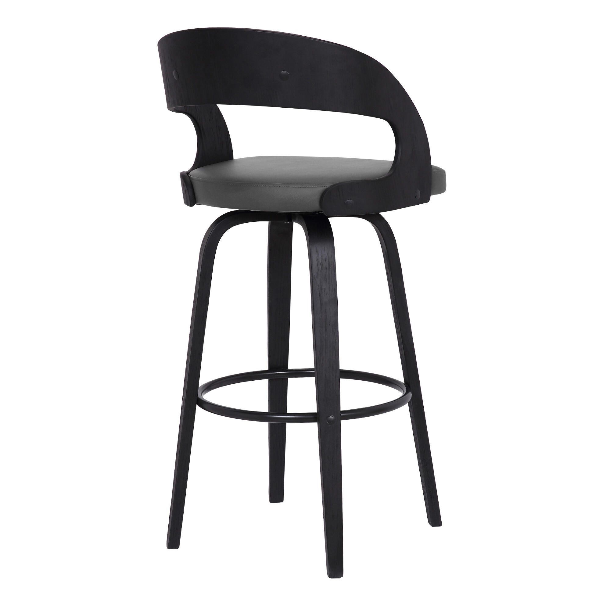 Shelly Barstool, Gray/Black, large
