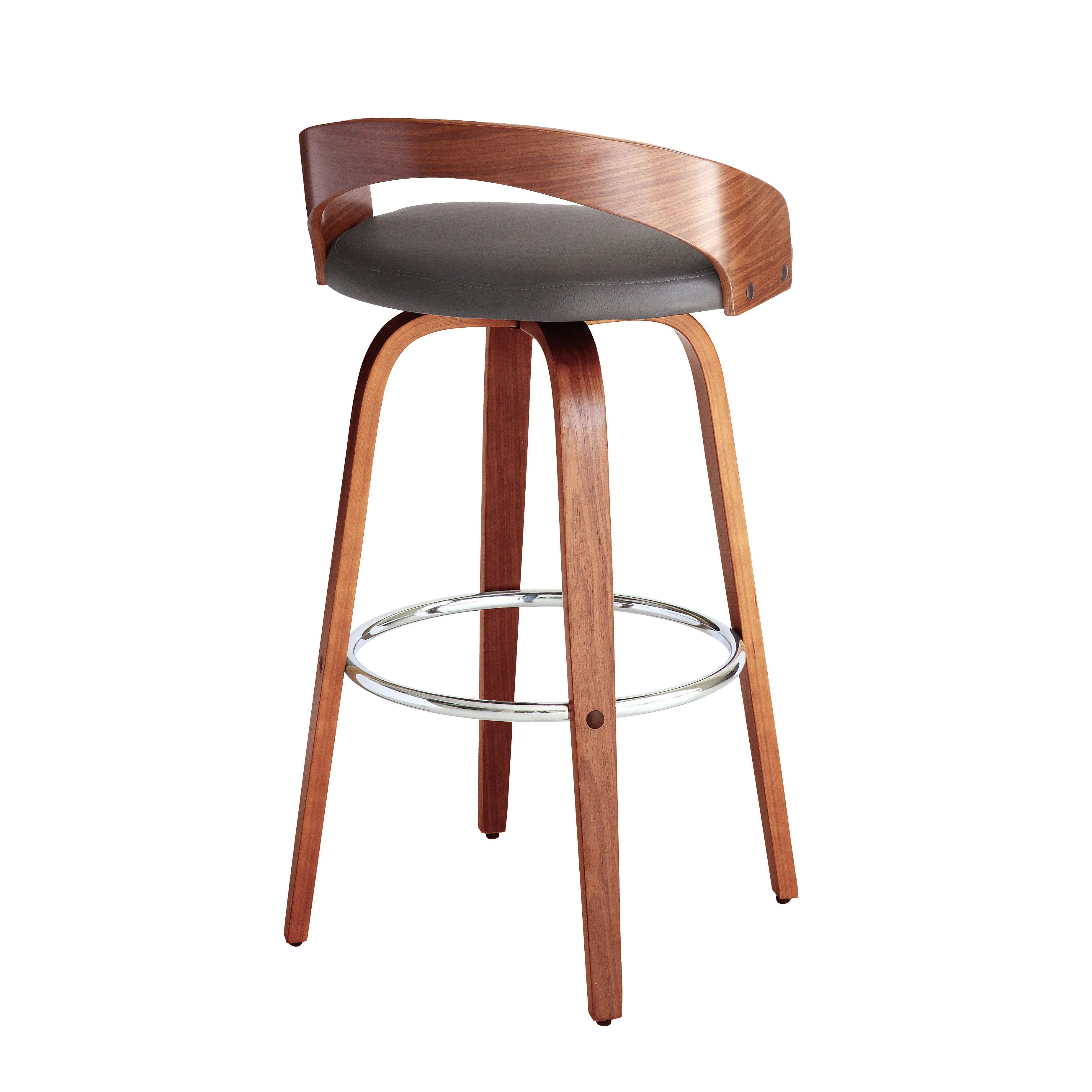 Sonia Barstool, Gray/Chrome, large