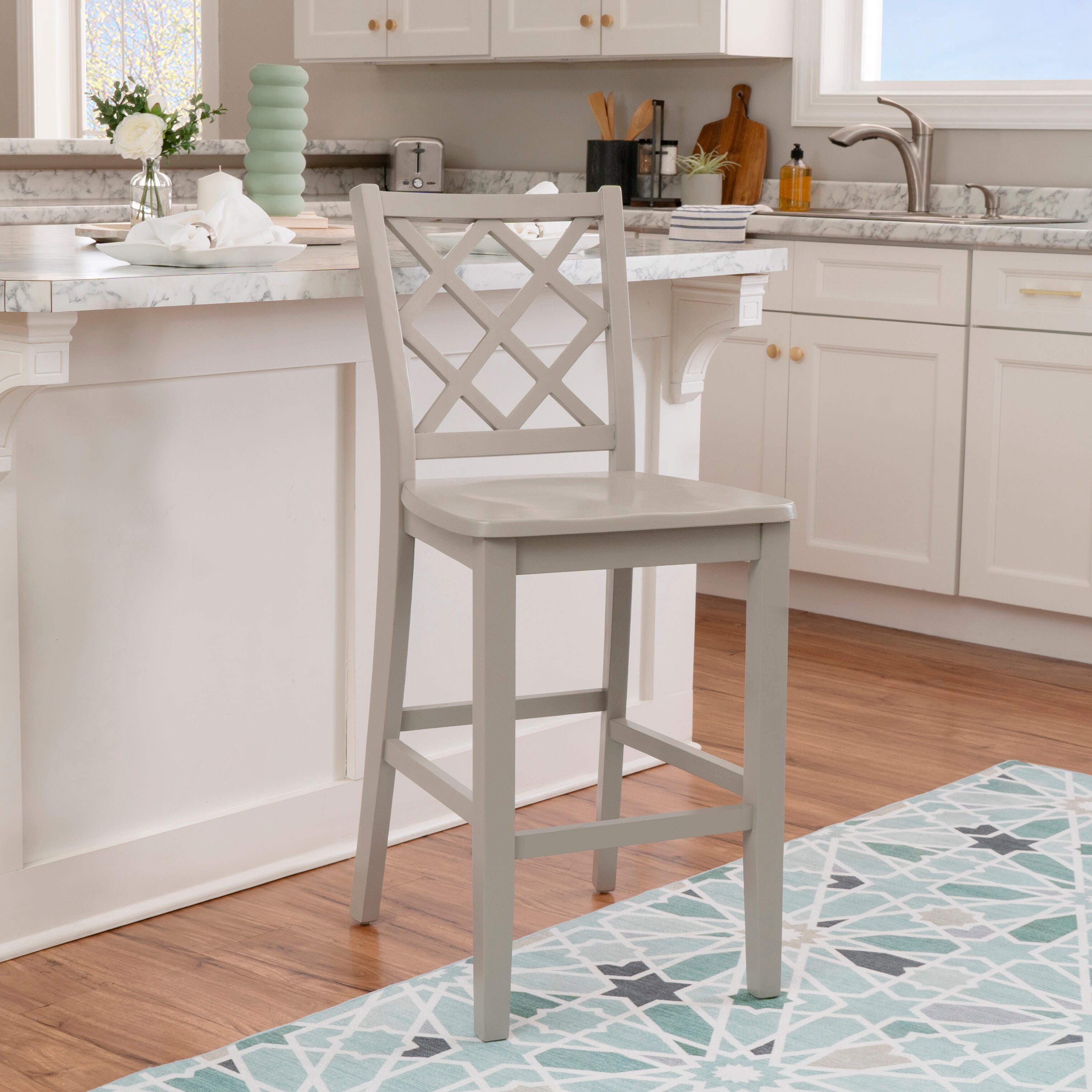 Linon Kolt Counter Stool, Graystone, large