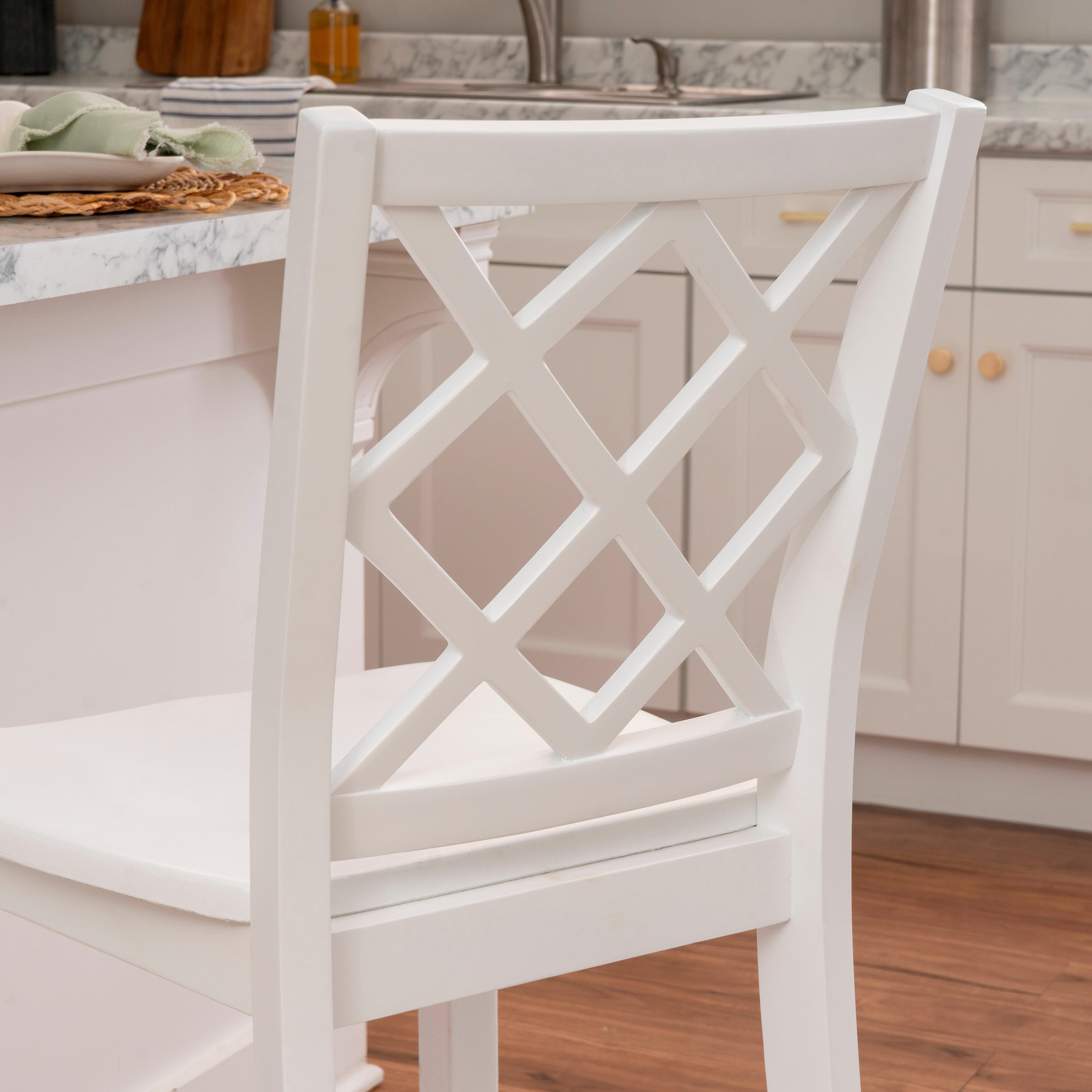 Linon Kolt Counter Stool, White, large