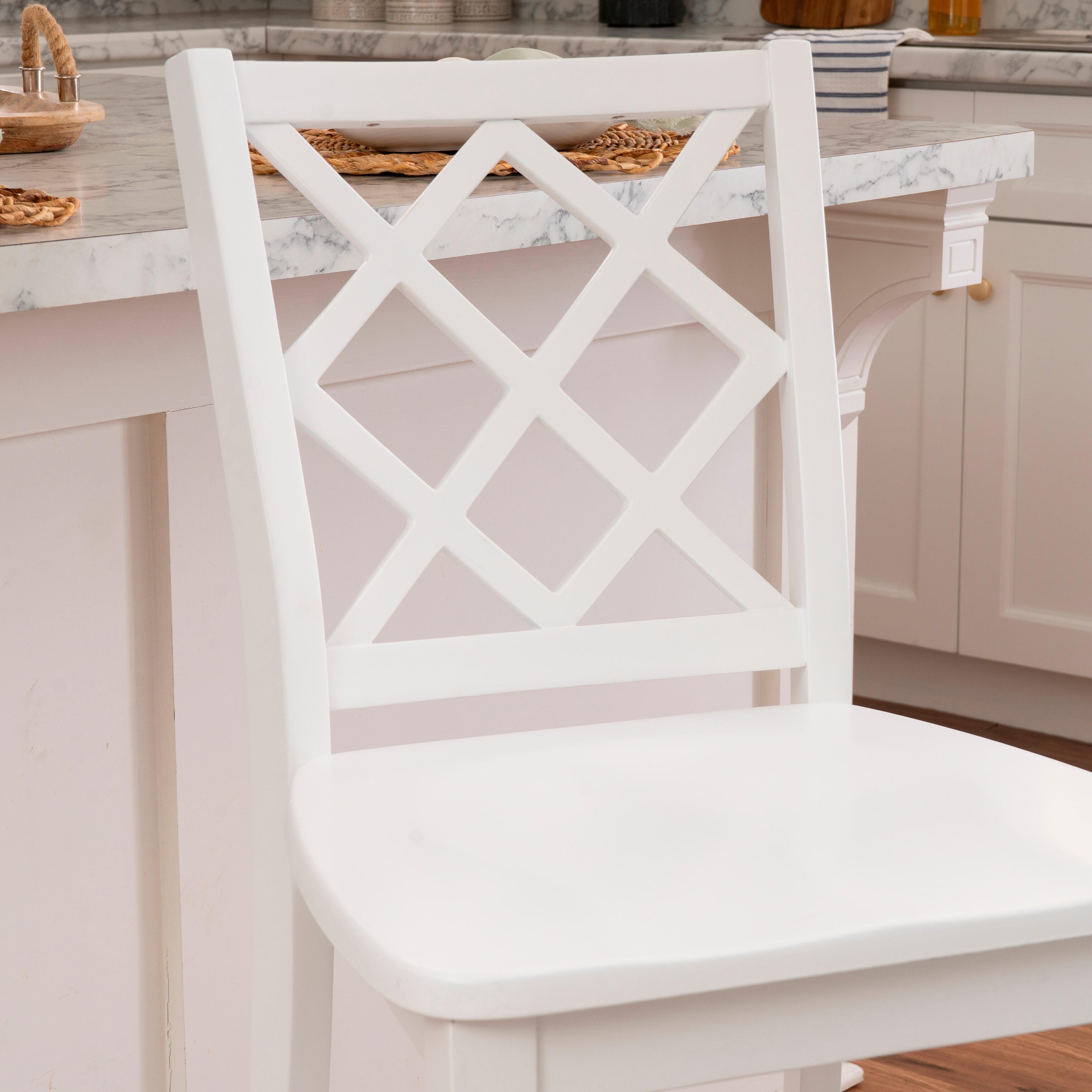 Linon Kolt Counter Stool, White, large