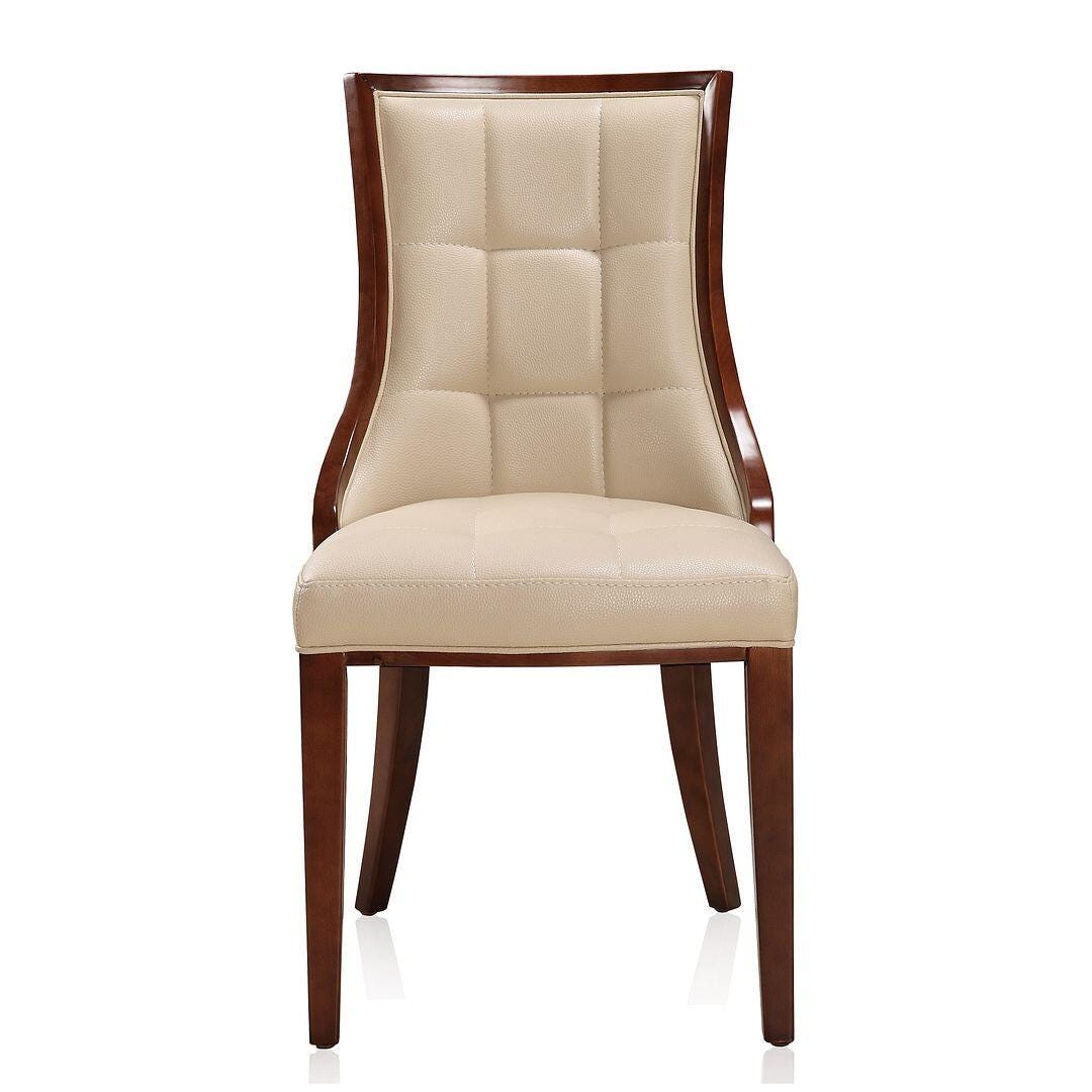 Fifth Avenue Dining Chair (Set of 2), Cream/Walnut, large