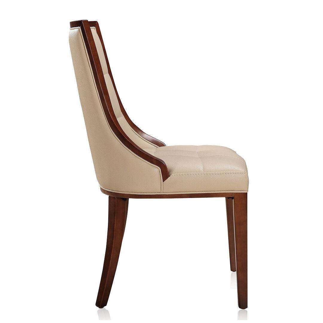Fifth Avenue Dining Chair (Set of 2), Cream/Walnut, large