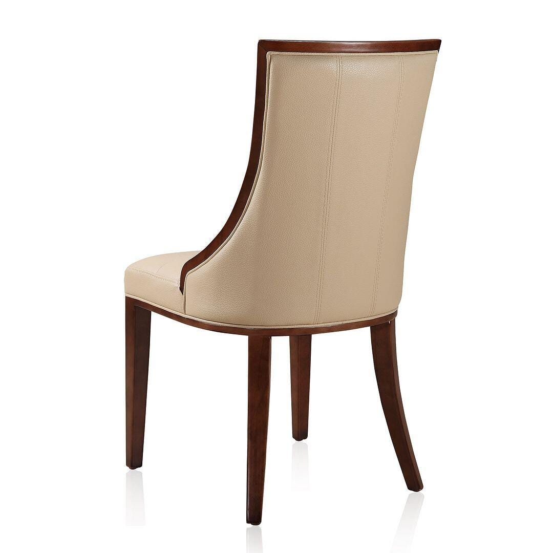 Fifth Avenue Dining Chair (Set of 2), Cream/Walnut, large