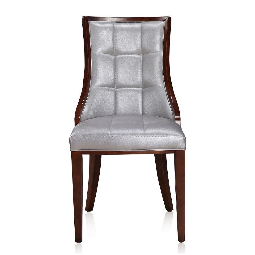 Fifth Avenue Dining Chair (Set of 2), Silver/Walnut, large