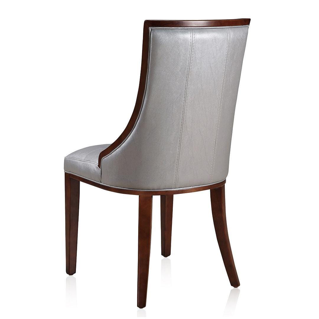Fifth Avenue Dining Chair (Set of 2), Silver/Walnut, large