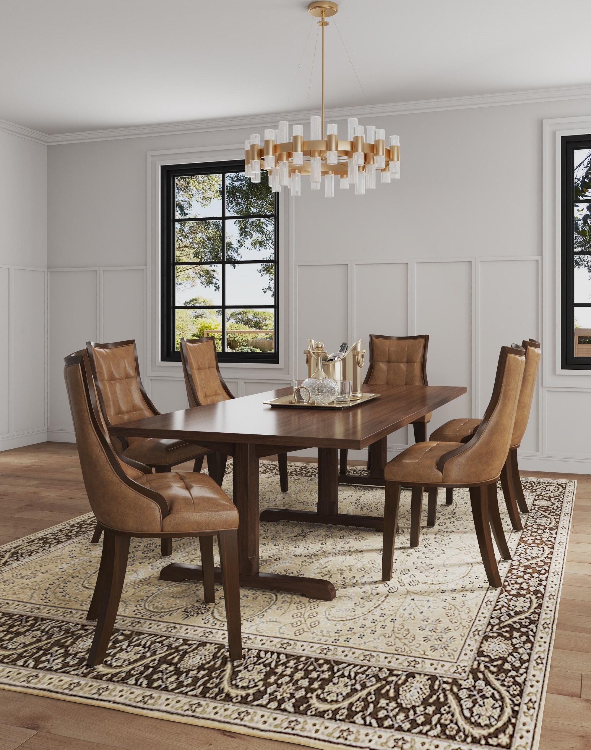 Fifth Avenue Dining Chair (Set of 2), Saddle/Walnut, rollover