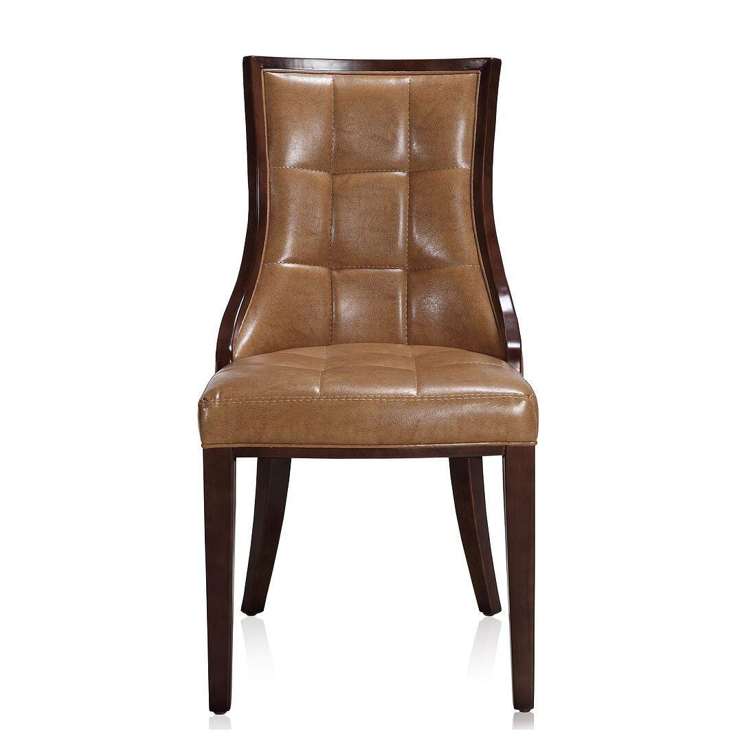 Fifth Avenue Dining Chair (Set of 2), Saddle/Walnut, large
