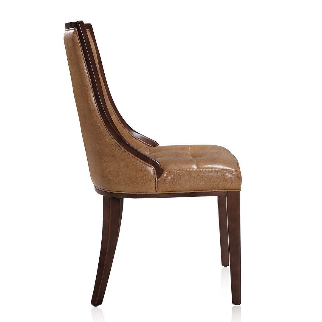 Fifth Avenue Dining Chair (Set of 2), Saddle/Walnut, large