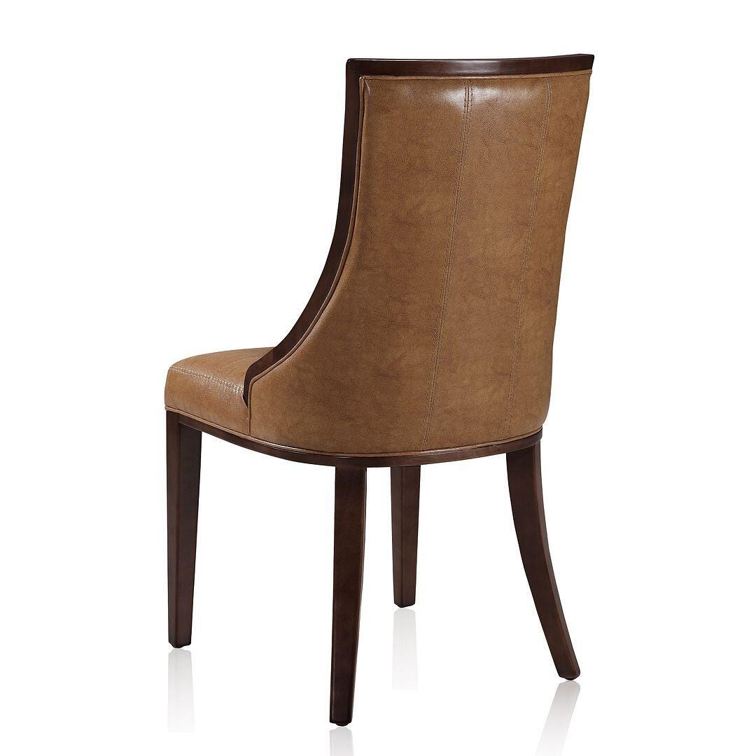 Fifth Avenue Dining Chair (Set of 2), Saddle/Walnut, large