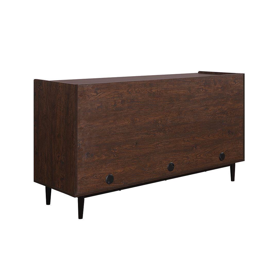 Duane Ribbed Sideboard, Dark Brown/Navy Blue, large