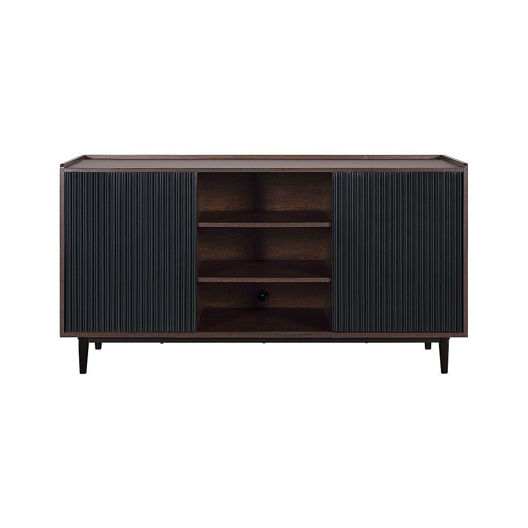 Duane Ribbed Sideboard, Dark Brown/Black, large
