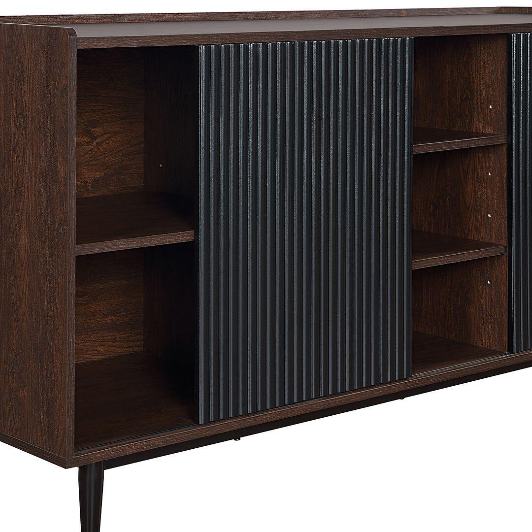 Duane Ribbed Sideboard, Dark Brown/Black, large