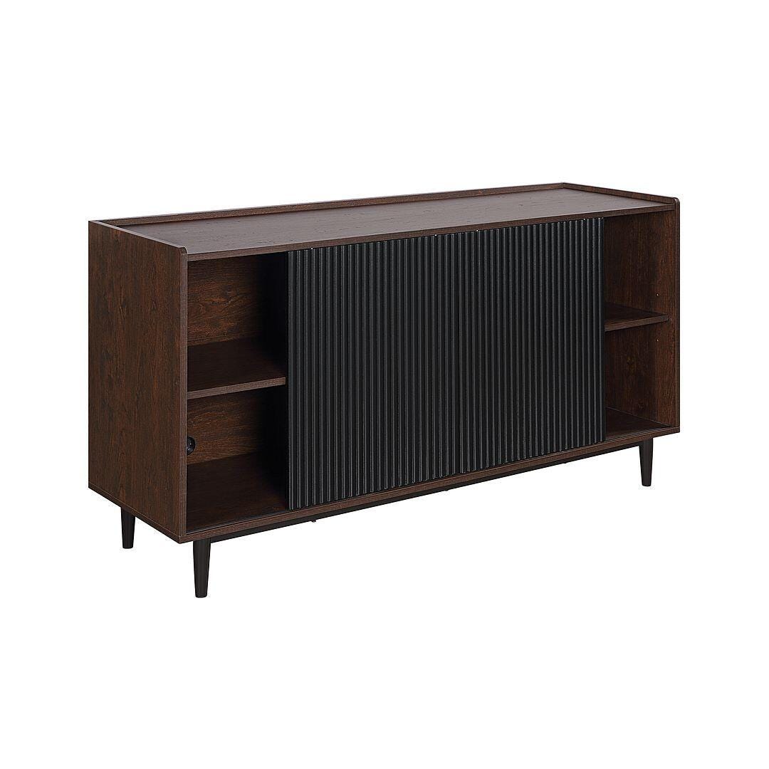 Duane Ribbed Sideboard, Dark Brown/Black, large