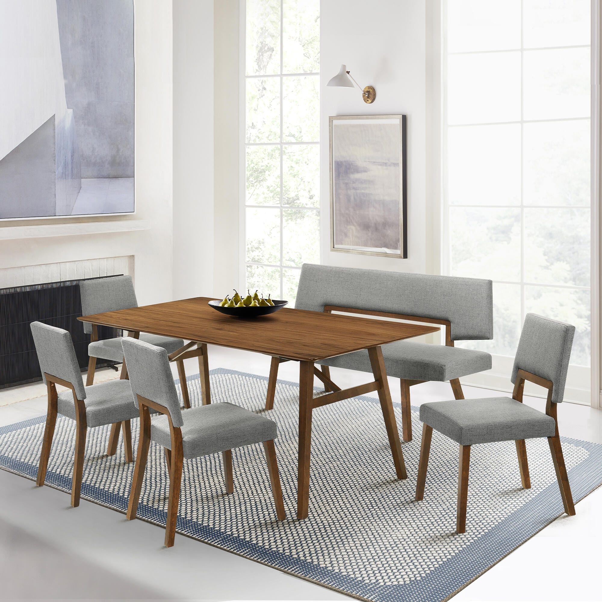 Channell Dining Chair (Set of 2), Charcoal/Walnut, large