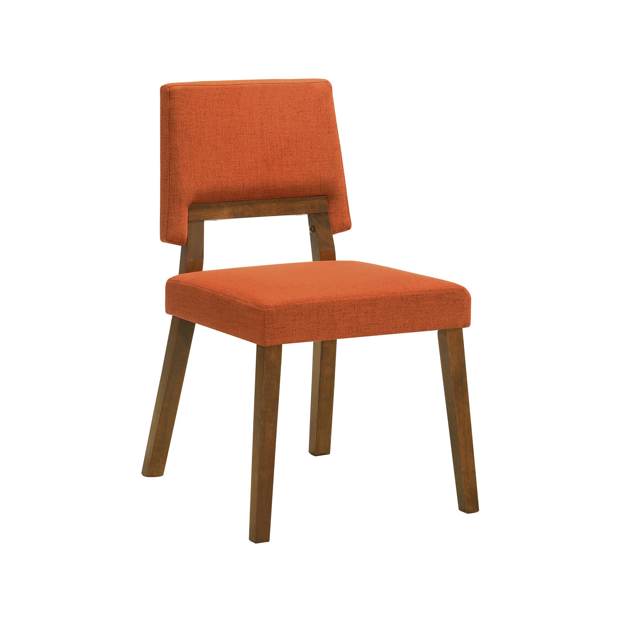 Channell Dining Chair (Set of 2), Orange/Walnut, large