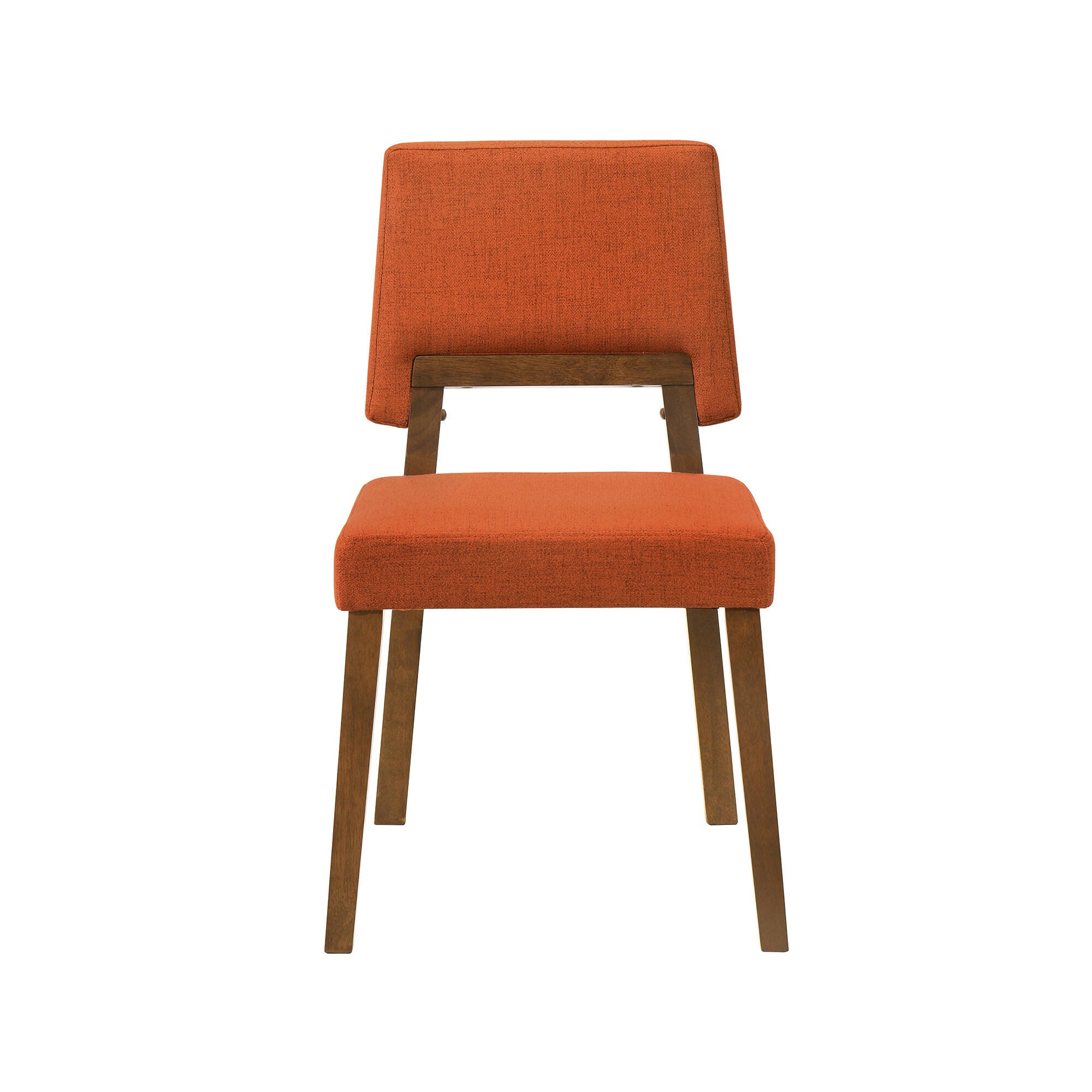 Channell Dining Chair (Set of 2), Orange/Walnut, large