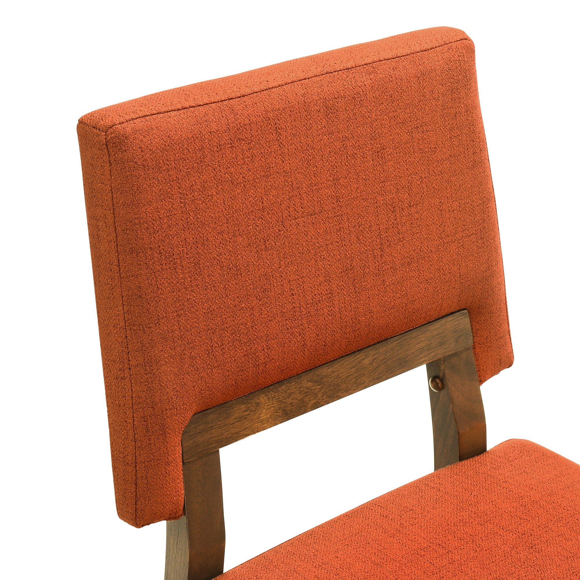 Channell Dining Chair (Set of 2), Orange/Walnut, large