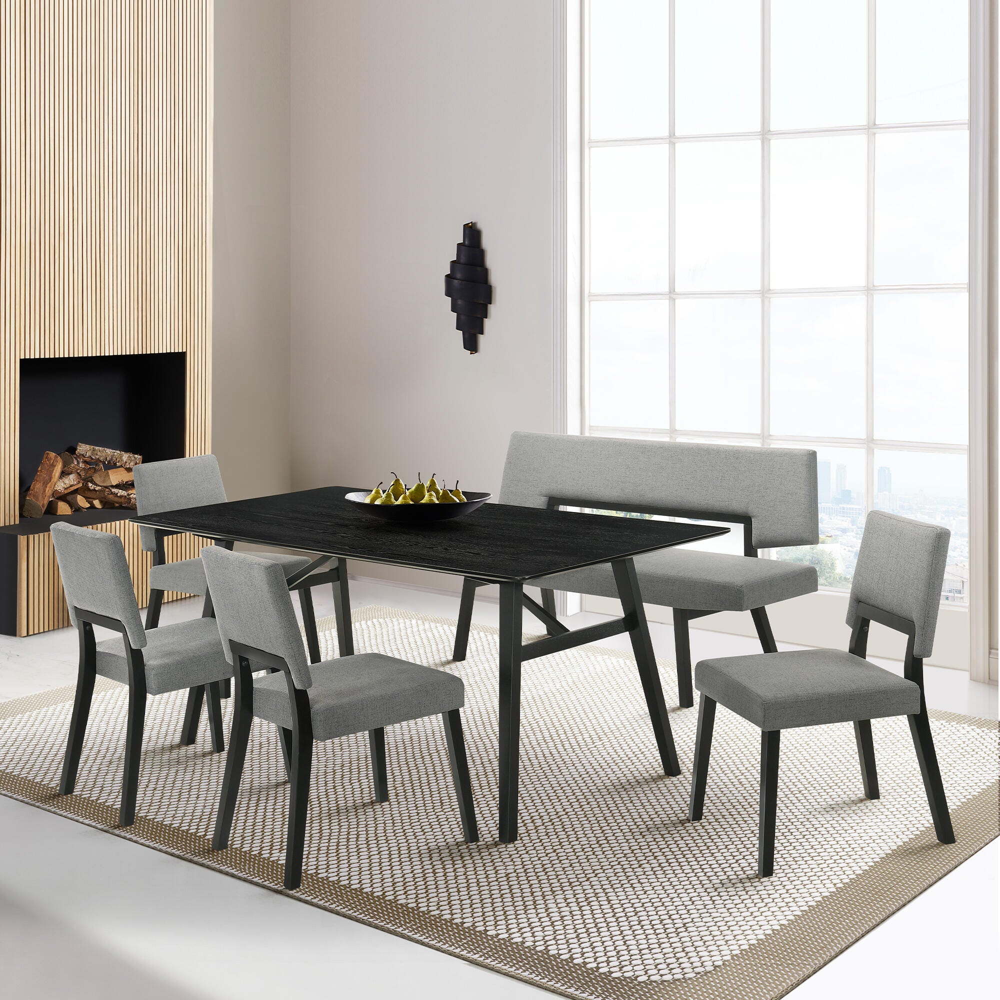 Channell Dining Chair (Set of 2), Charcoal/Black, large