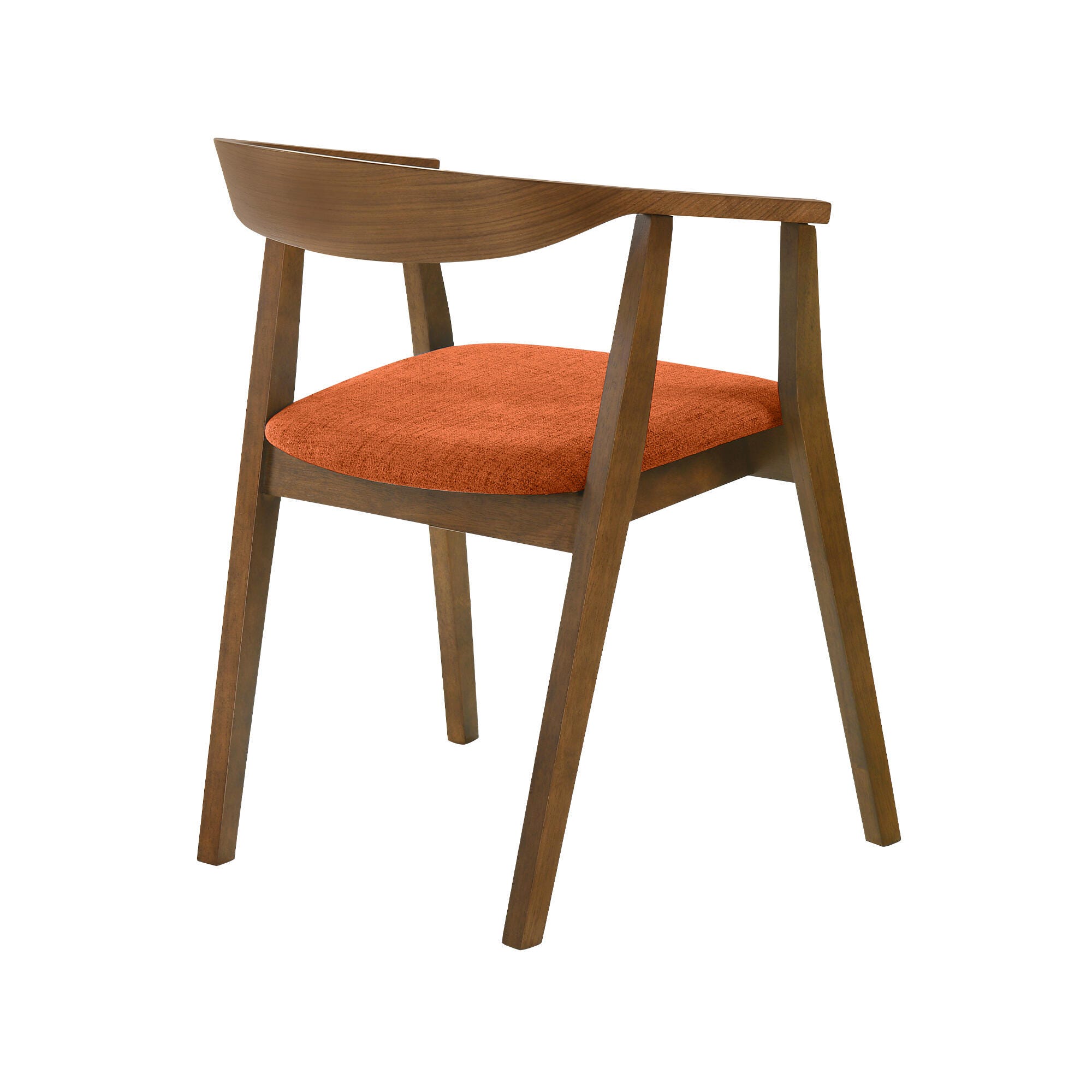 Santana Dining Chair (Set of 2), Orange/Walnut, large