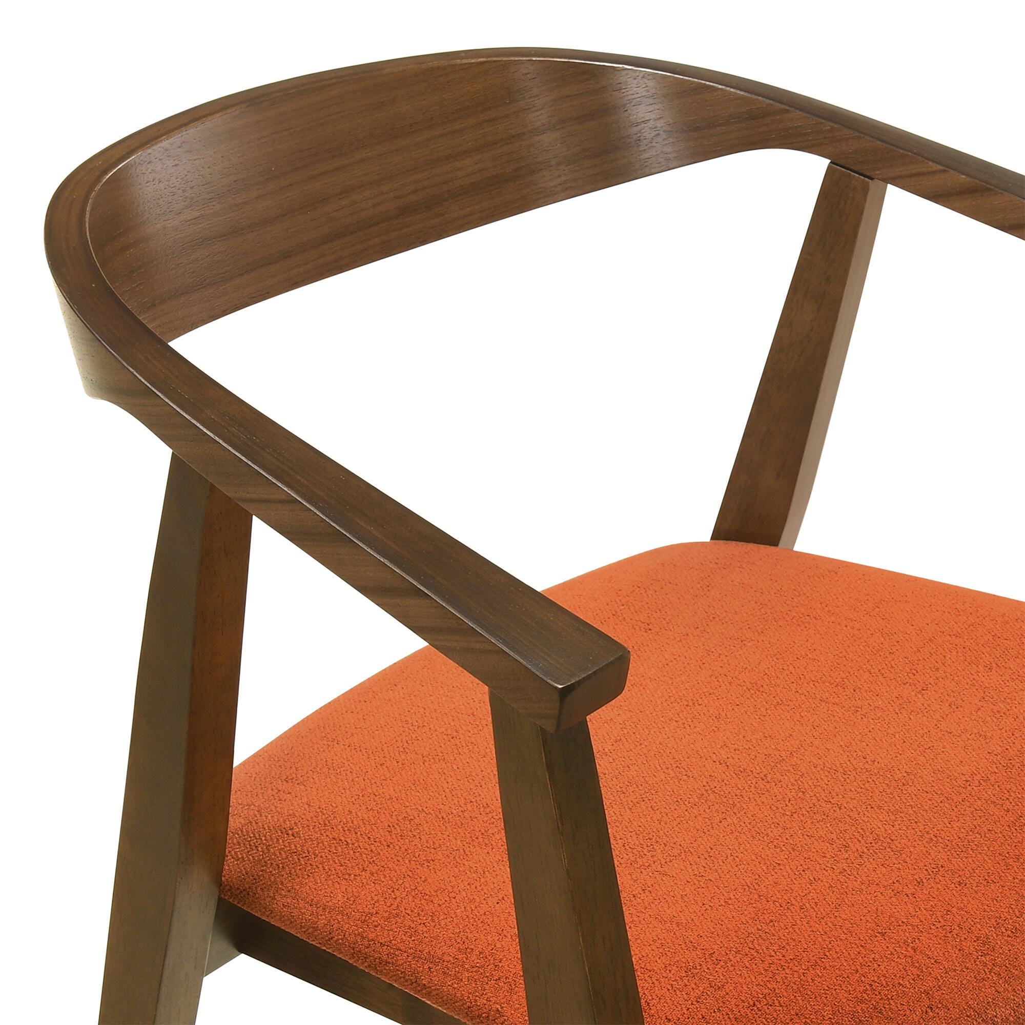 Santana Dining Chair (Set of 2), Orange/Walnut, large