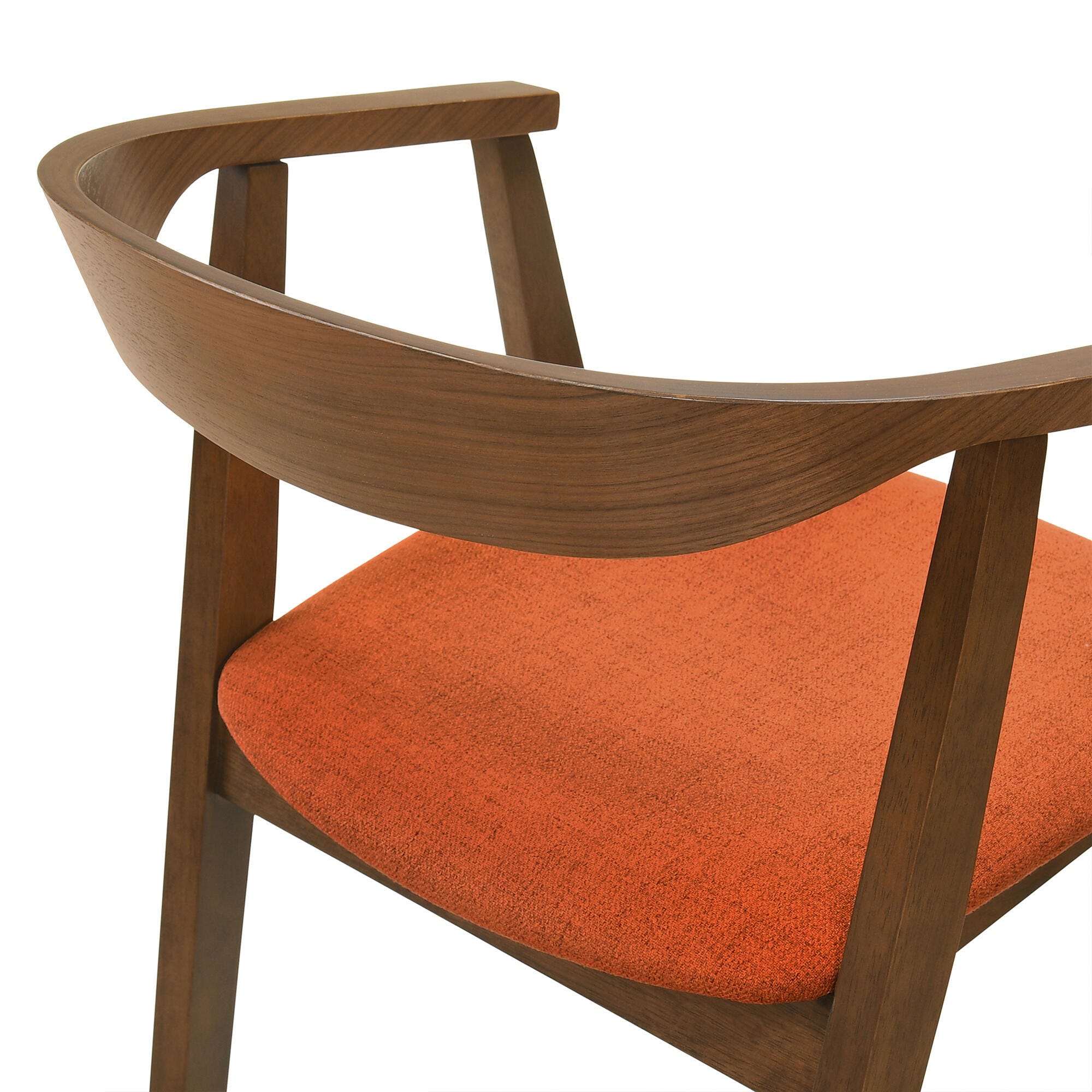 Santana Dining Chair (Set of 2), Orange/Walnut, large