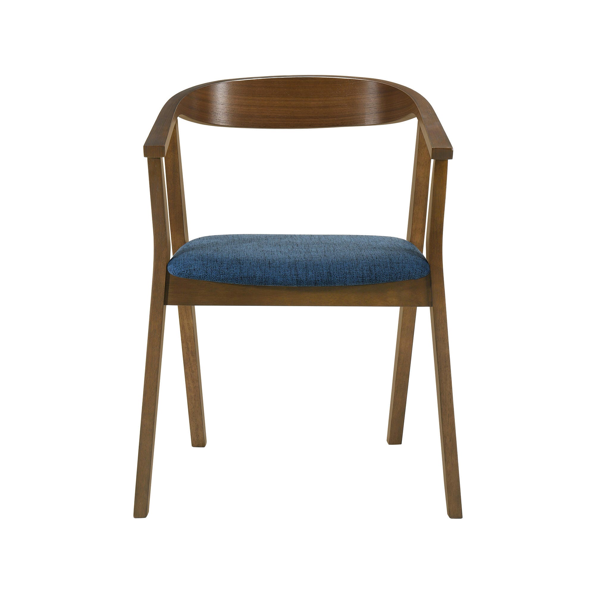 Santana Dining Chair (Set of 2), Blue/Walnut, large