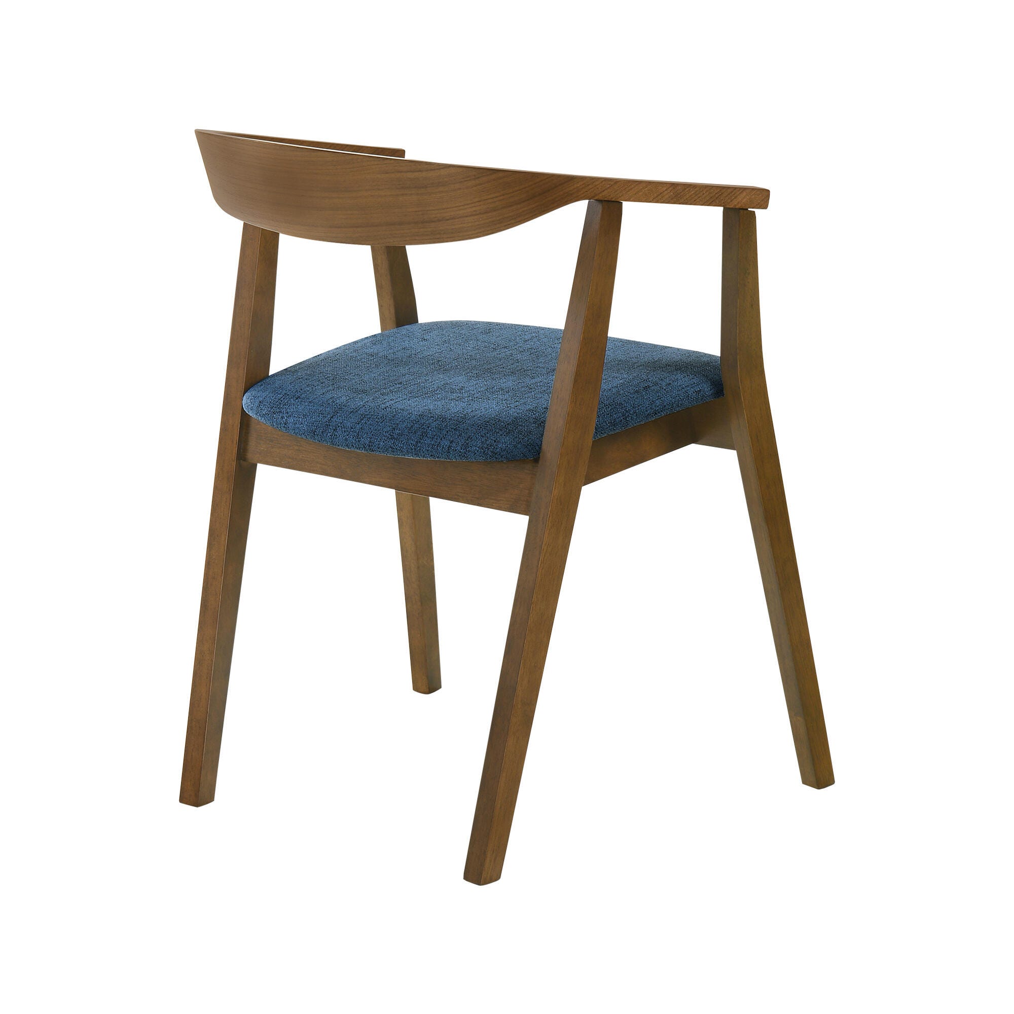 Santana Dining Chair (Set of 2), Blue/Walnut, large
