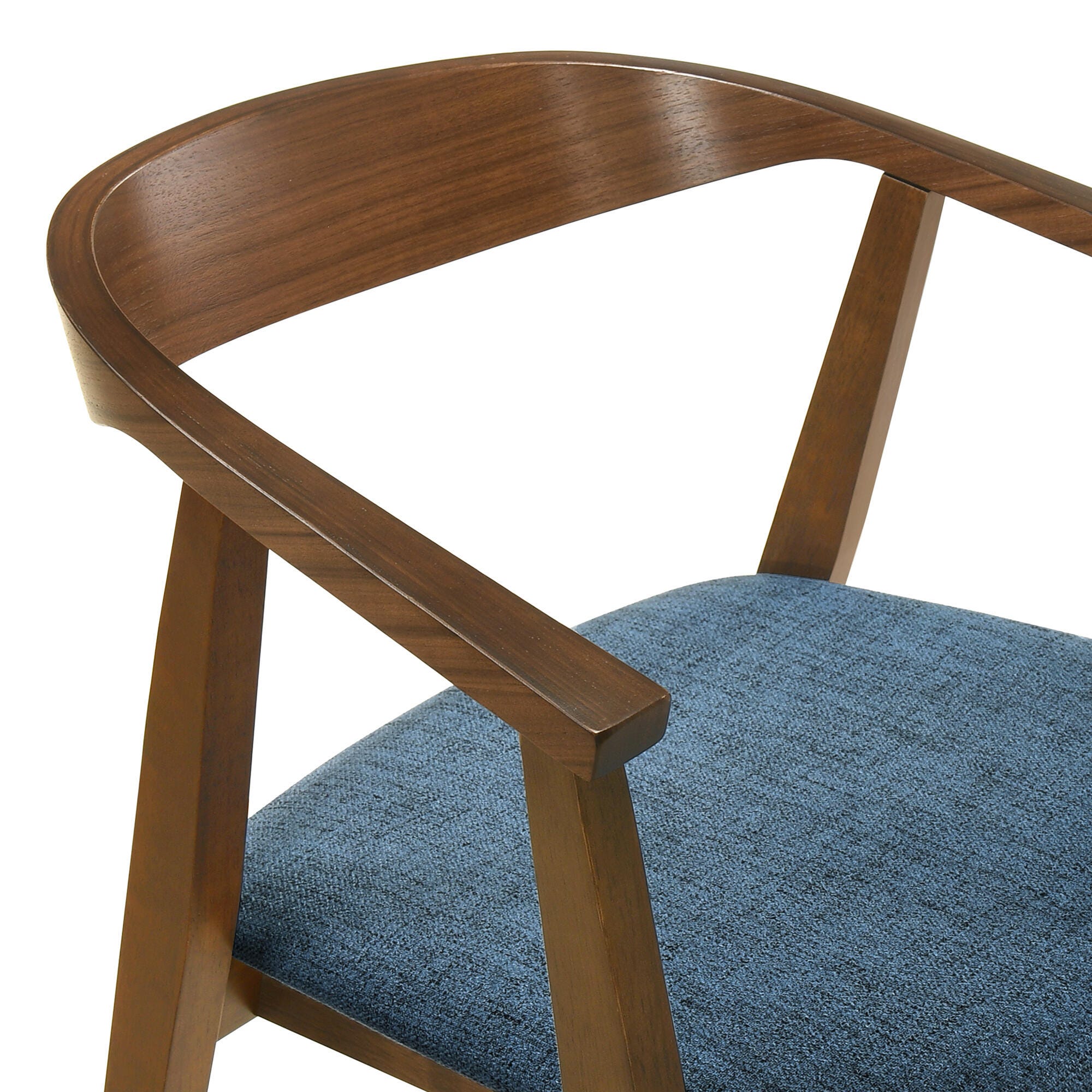 Santana Dining Chair (Set of 2), Blue/Walnut, large