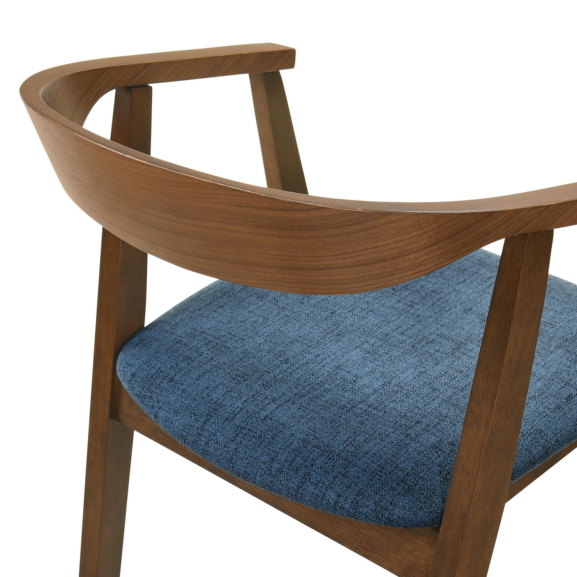 Santana Dining Chair (Set of 2), Blue/Walnut, large