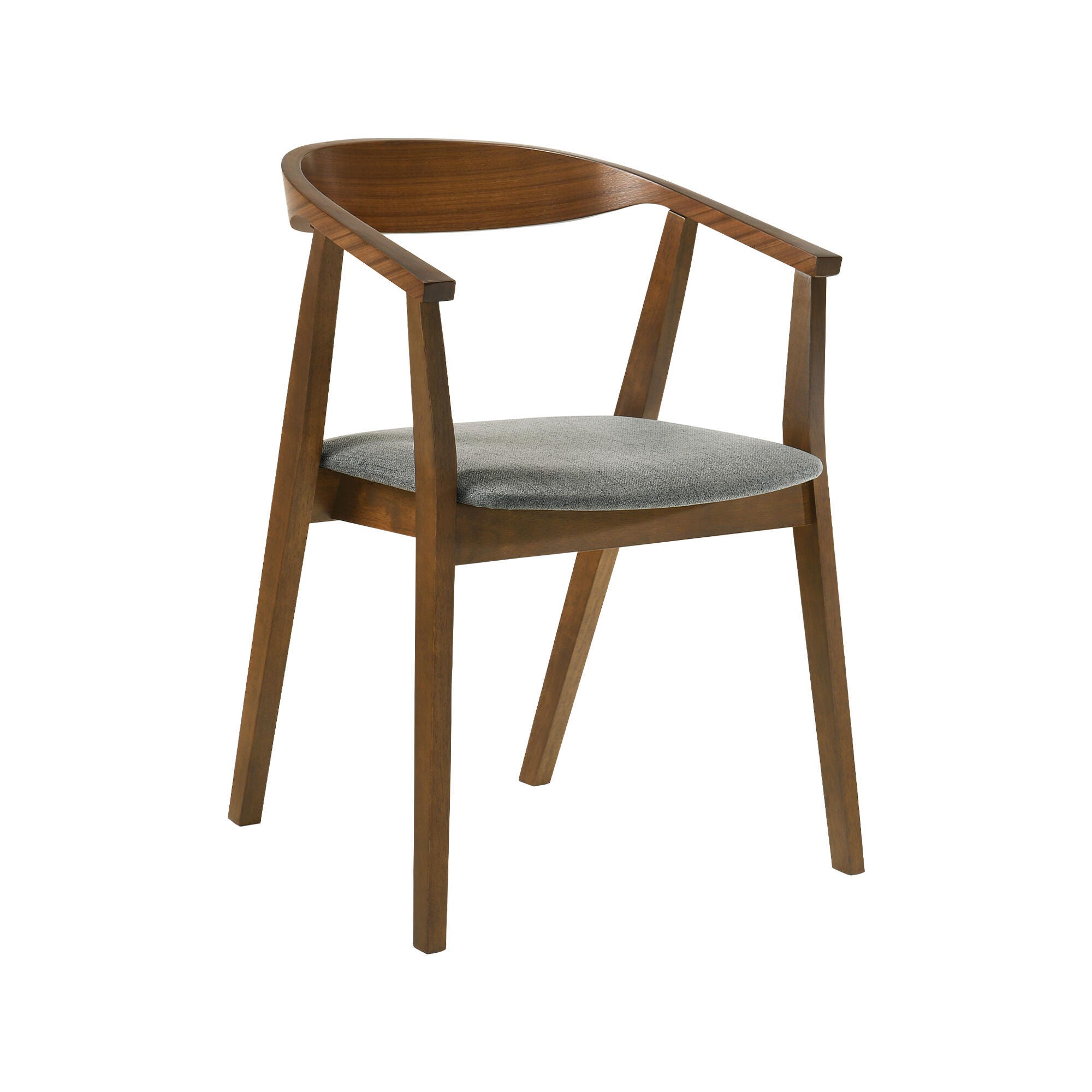 Santana Dining Chair (Set of 2), Charcoal/Walnut, large