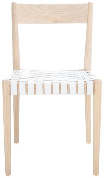 Safavieh Emilio  Dining Chair (Set of 2), Natural/White, large