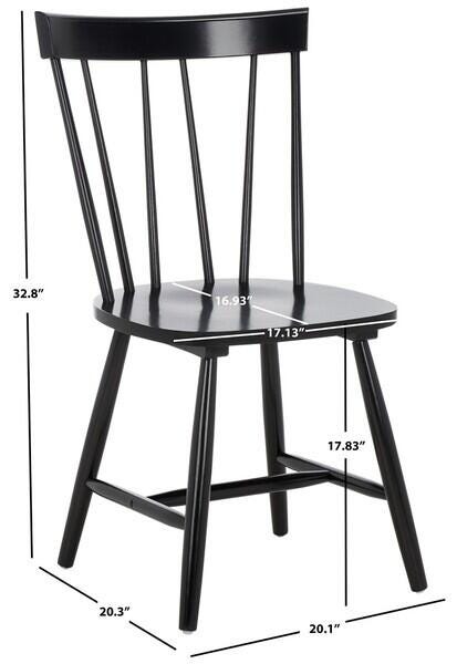 Safavieh Winona Spindle Back Dining Chair (Set of 2), Black, large